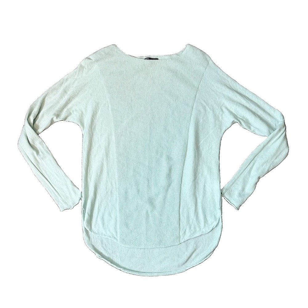 VINCE Women MED Mint Green Wool Cashmere Blend Long Sleeve Sweater Quiet‎ Luxury